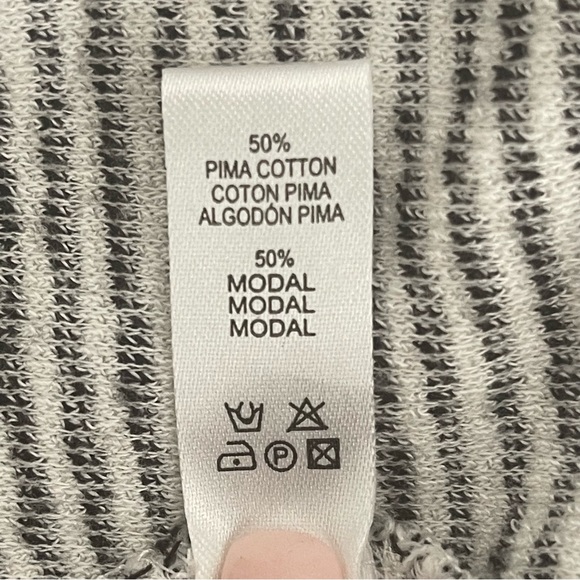 Cosabella Moonlight Black & White Relaxed Fit Scoop Neck Top - Picture 7 of 8